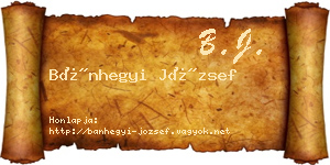 Bánhegyi József névjegykártya